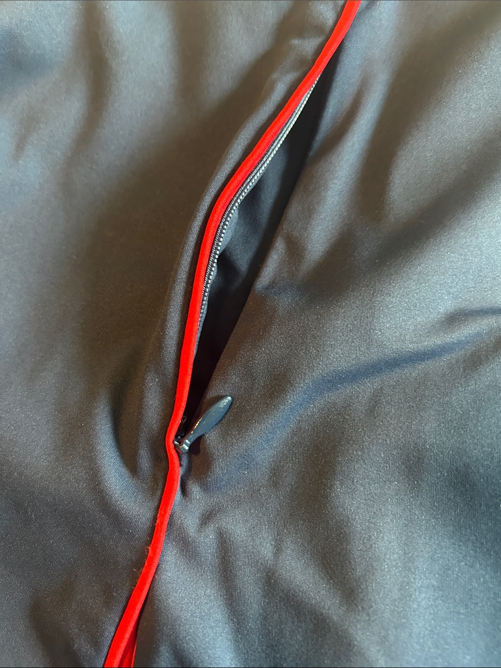 Navy Tennis Skirt with Red Piping and Pleats - Picture 4 of 8